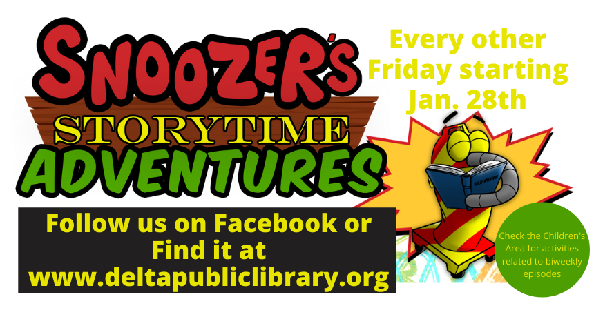 Snoozer's Storytime Adventures (biweekly starting 1/28/22)