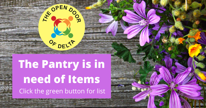 Open door pantry in need of items