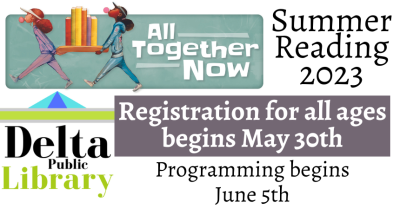 Summer Reading registration begins May 30th for all ages