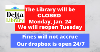 Library closed Monday Jan. 24