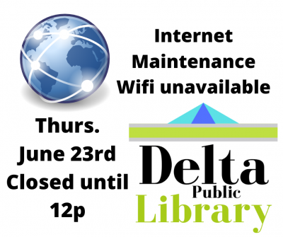 Closed for internet maintenance until 12p 6/23 