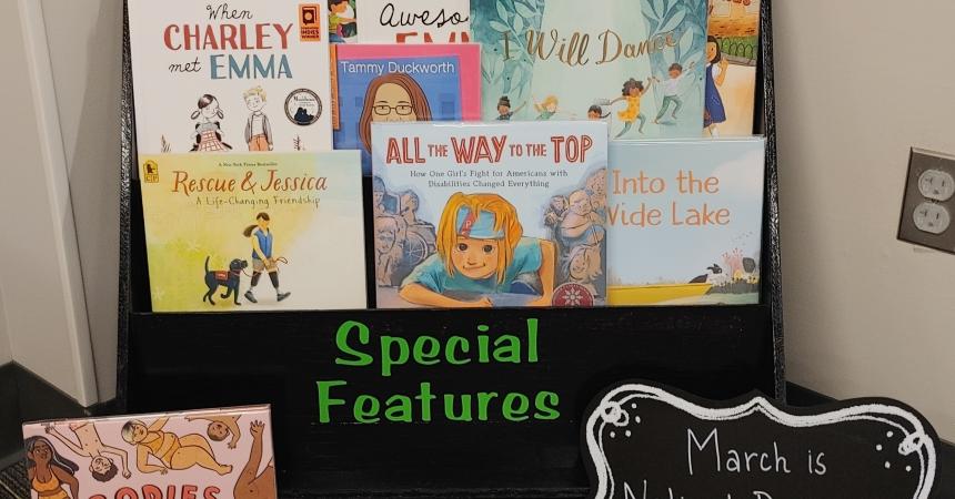Special Feature display at the library