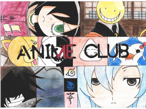 "Anime Club" illustration created by Sara Benoit